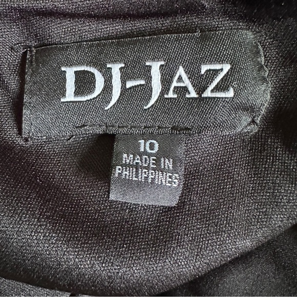 DJ-JAZ Black One-Shoulder Sequin Trim Cocktail Dress Size 10 - Picture 13 of 13
